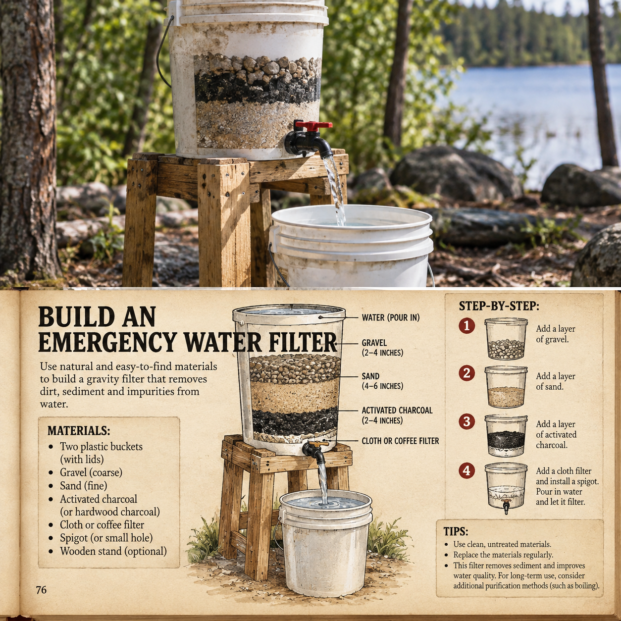 Vintage visual reference for practical survival projects